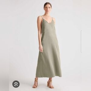 Quince Vintage Wash Tencel Maxi Slip Dress